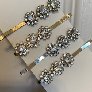 Vintage Elegant Silver and Gold Hair Clips Pins  Y2K